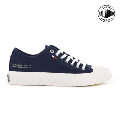 Baskets Palladium Palla Ace Tela Low Tops Homme Bleu Marine | FR KXA180L